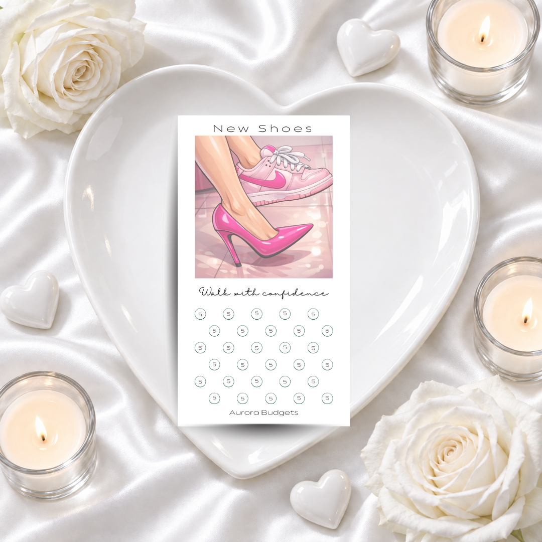 NEW SHOES savings challenge & luxe PP cash envelope