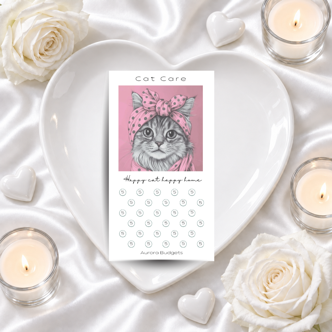 CAT CARE savings challenge & luxe PP cash envelope
