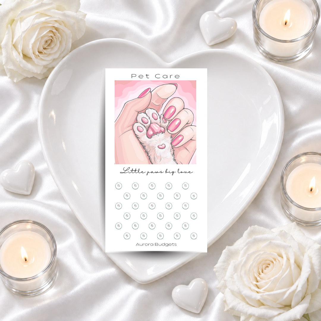 PET CARE savings challenge & luxe PP cash envelope