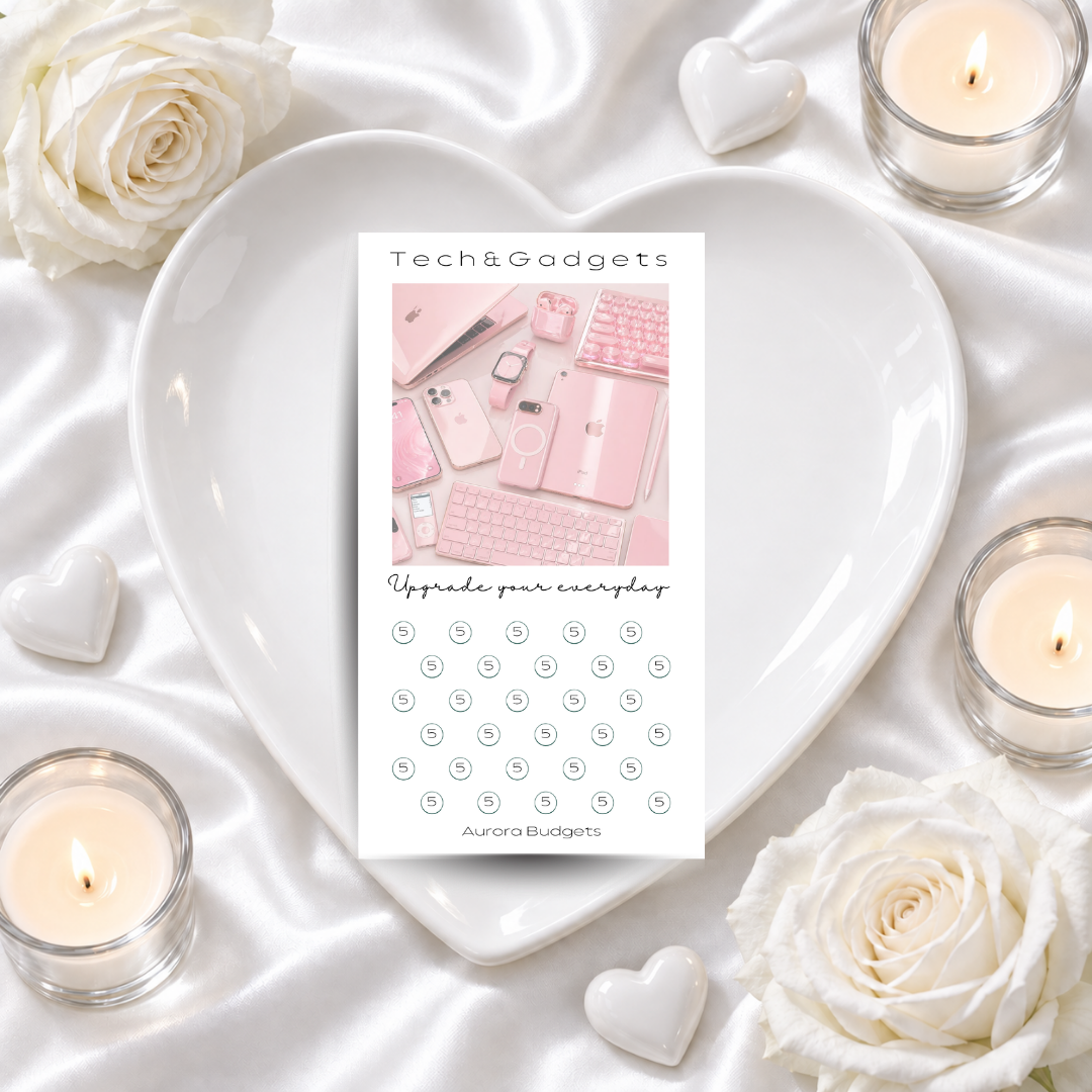 TECH & GADGETS savings challenge & luxe PP cash envelope