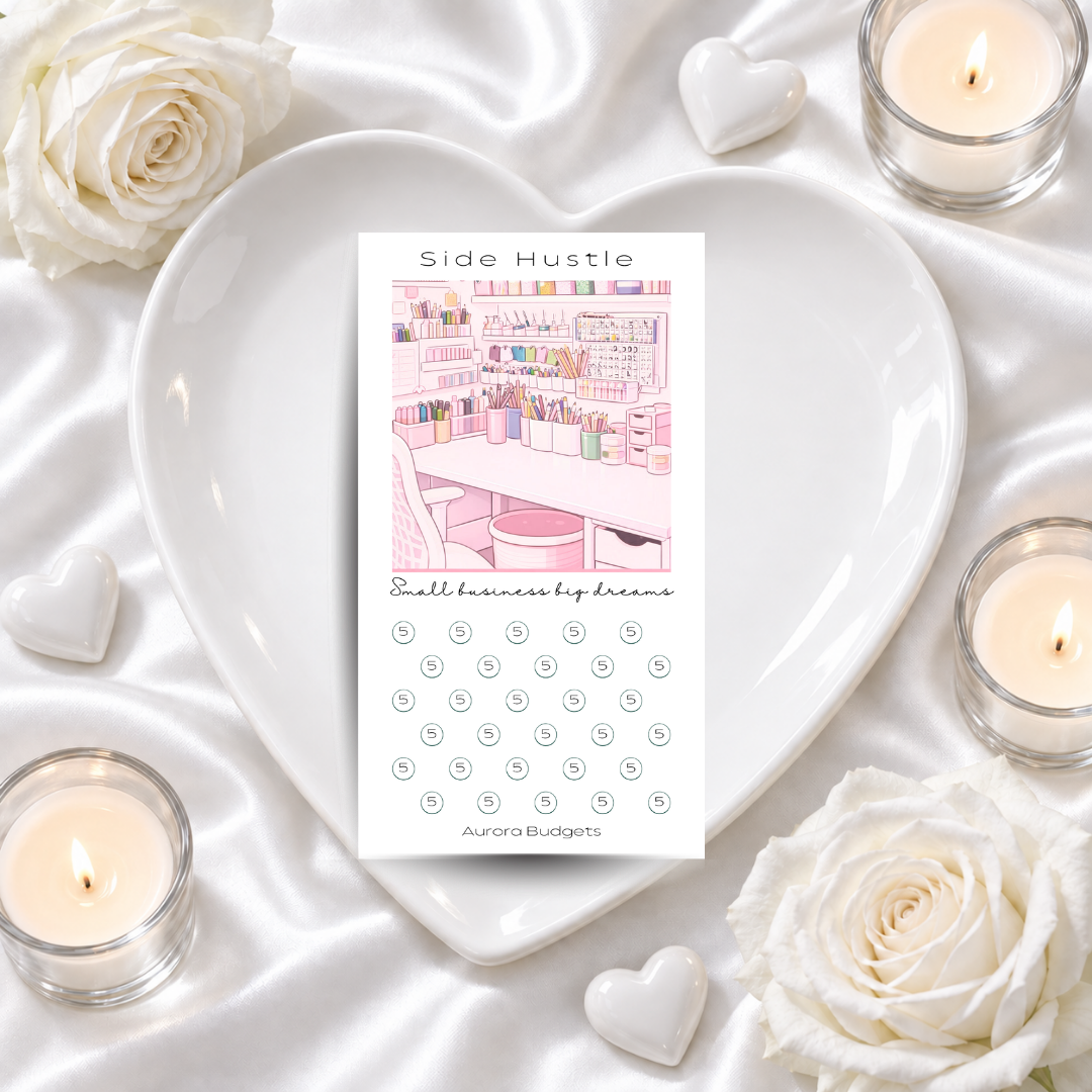 SIDE HUSTLE savings challenge & luxe PP cash envelope