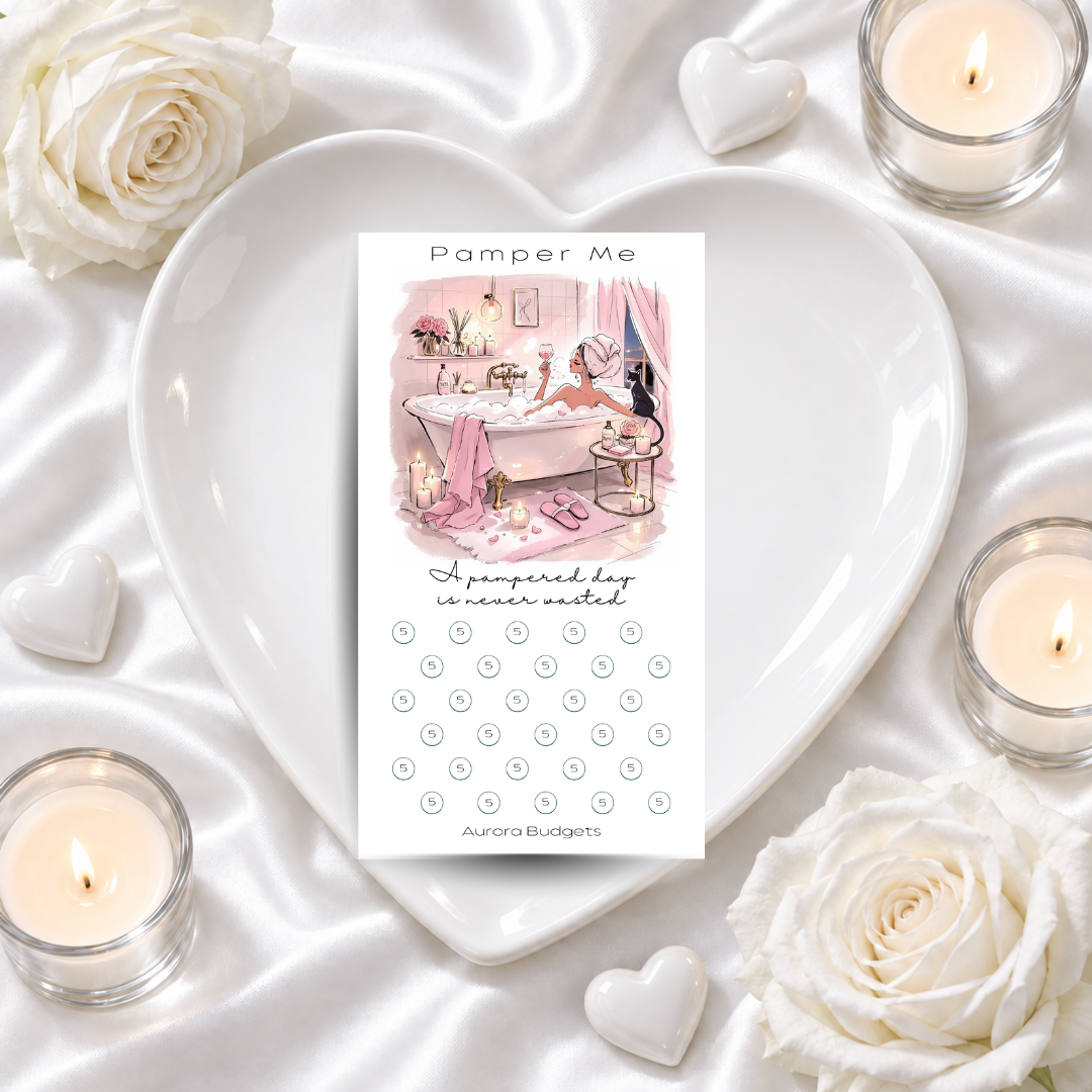 PAMPER ME savings challenge & luxe PP cash envelope