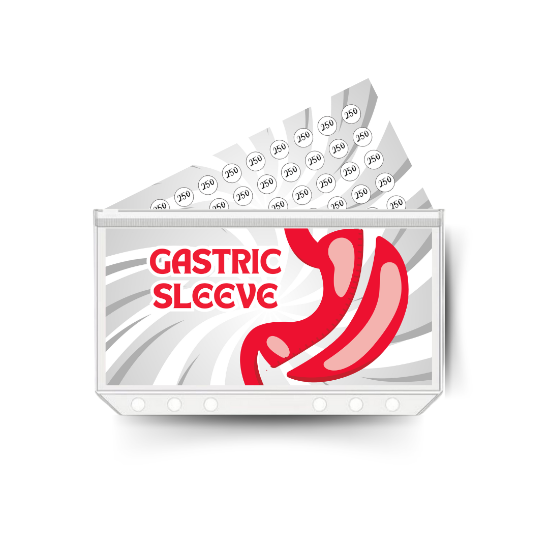 GASTRIC SLEEVE savings insert, tracker & twin pocket wallet A6
