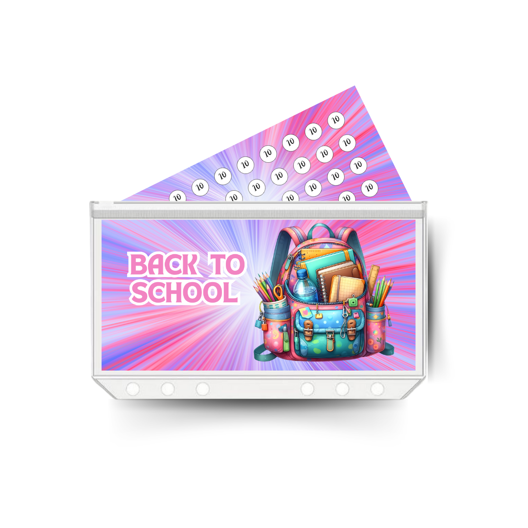 BACK TO SCHOOL savings insert, tracker & twin pocket wallet A6