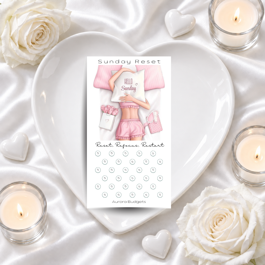 SUNDAY RESET savings challenge & luxe PP cash envelope