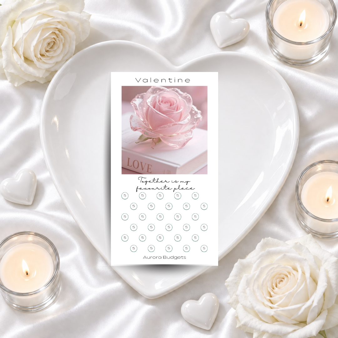 VALENTINE savings challenge & luxe PP cash envelope