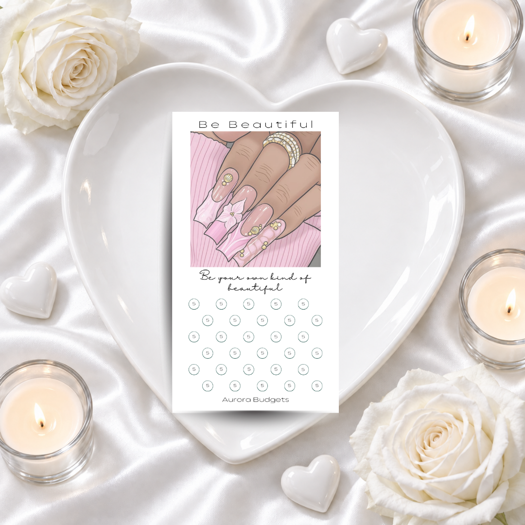BE BEAUTIFUL savings challenge & luxe PP cash envelope