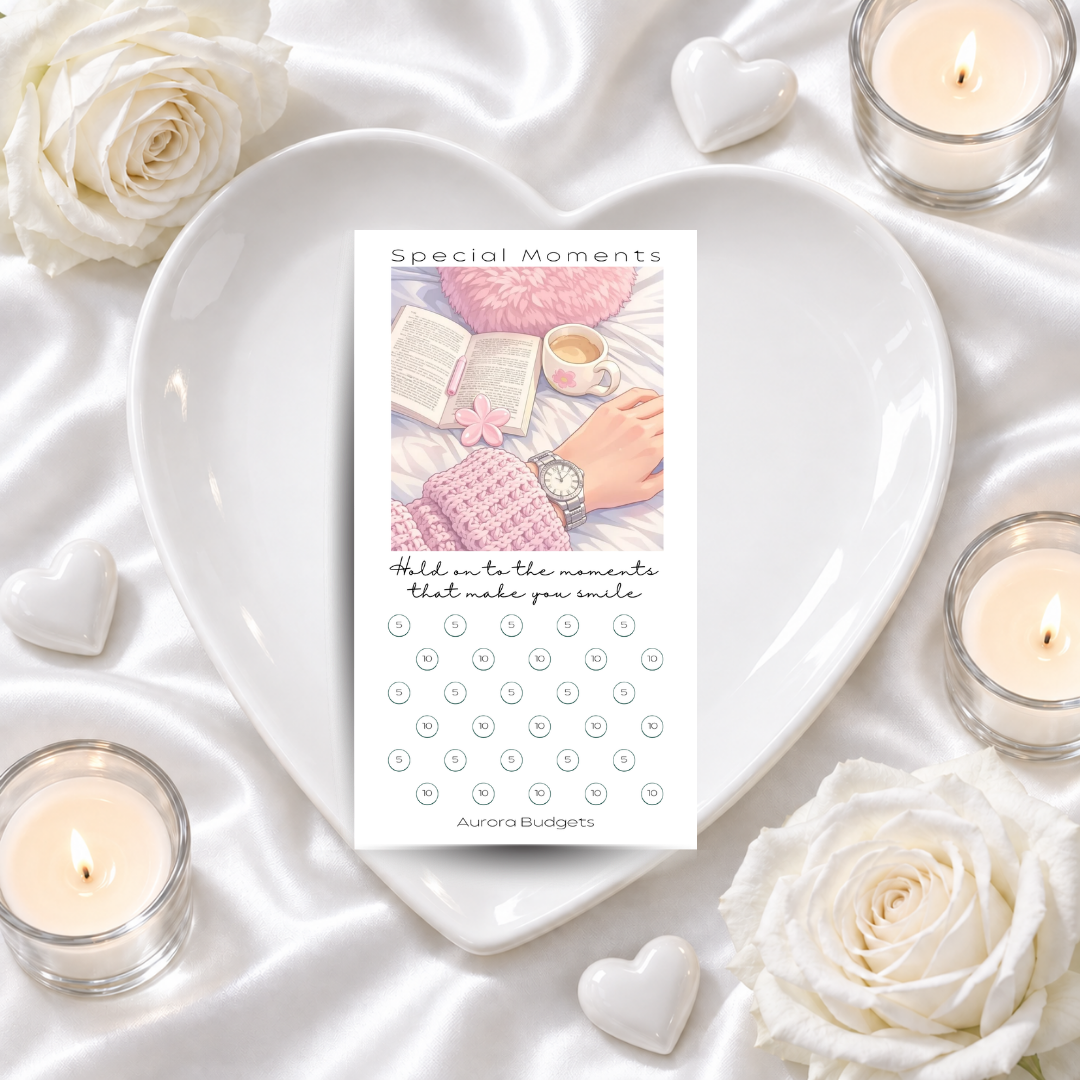 SPECIAL MOMENTS savings challenge & luxe PP cash envelope