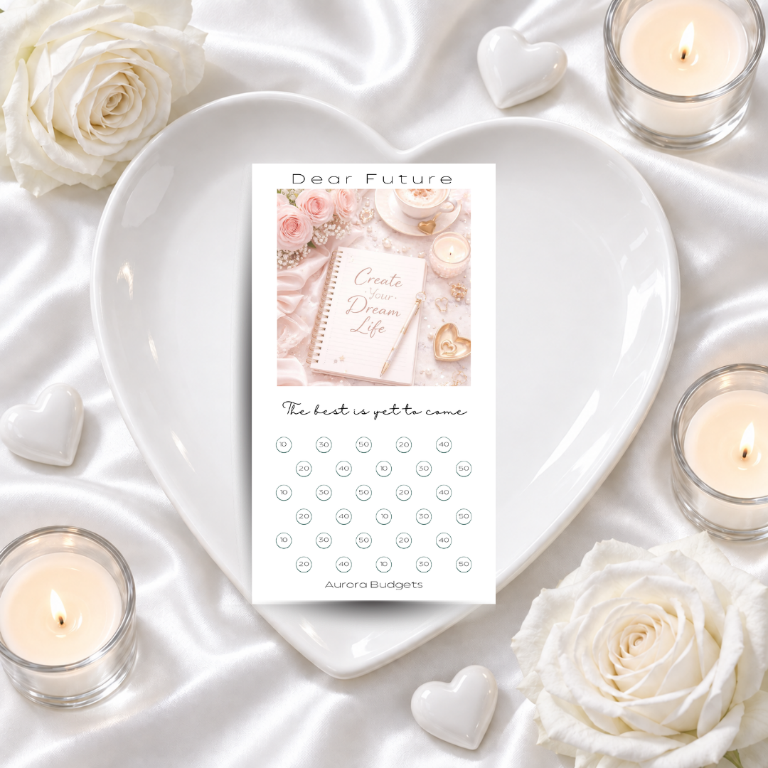 DEAR FUTURE savings challenge & luxe PP cash envelope