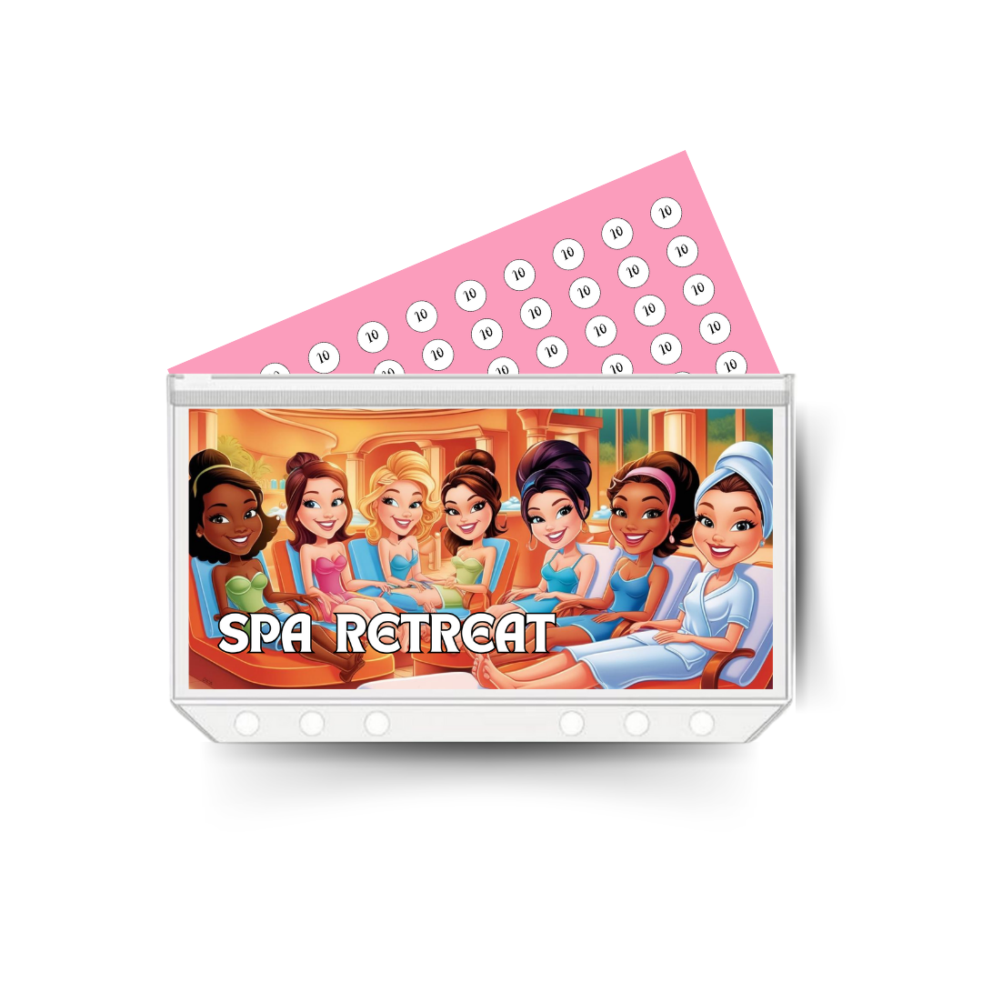 SPA RETREAT savings insert, tracker & twin pocket wallet A6