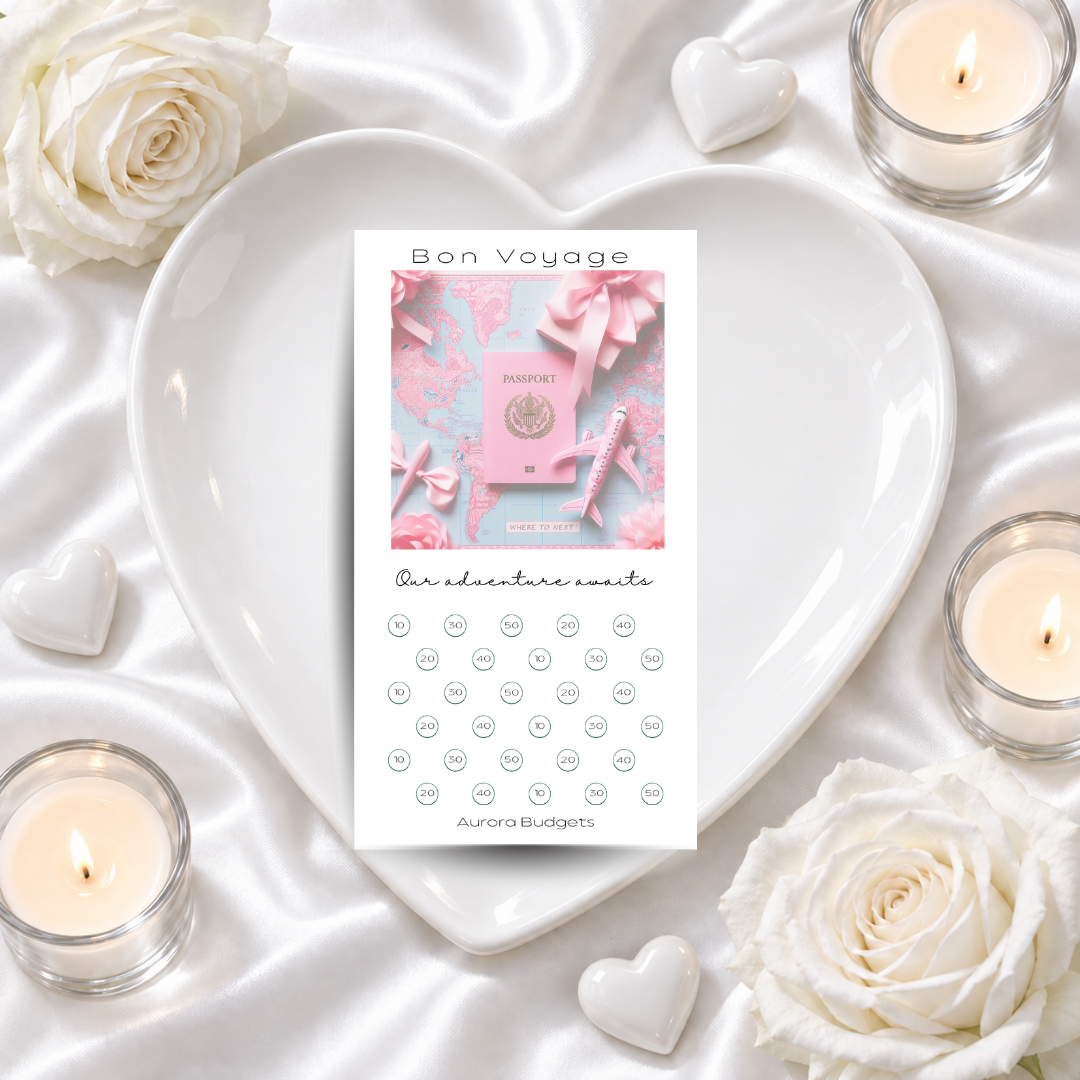 BON VOYAGE savings challenge & luxe PP cash envelope