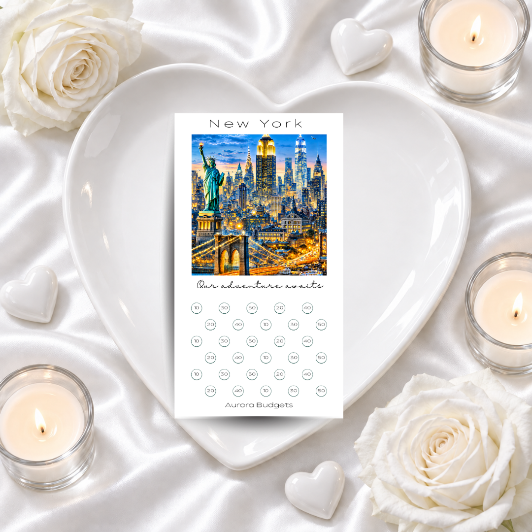 NEW YORK savings challenge & luxe PP cash envelope