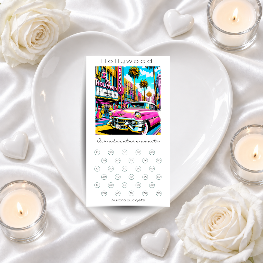 HOLLYWOOD savings challenge & luxe PP cash envelope