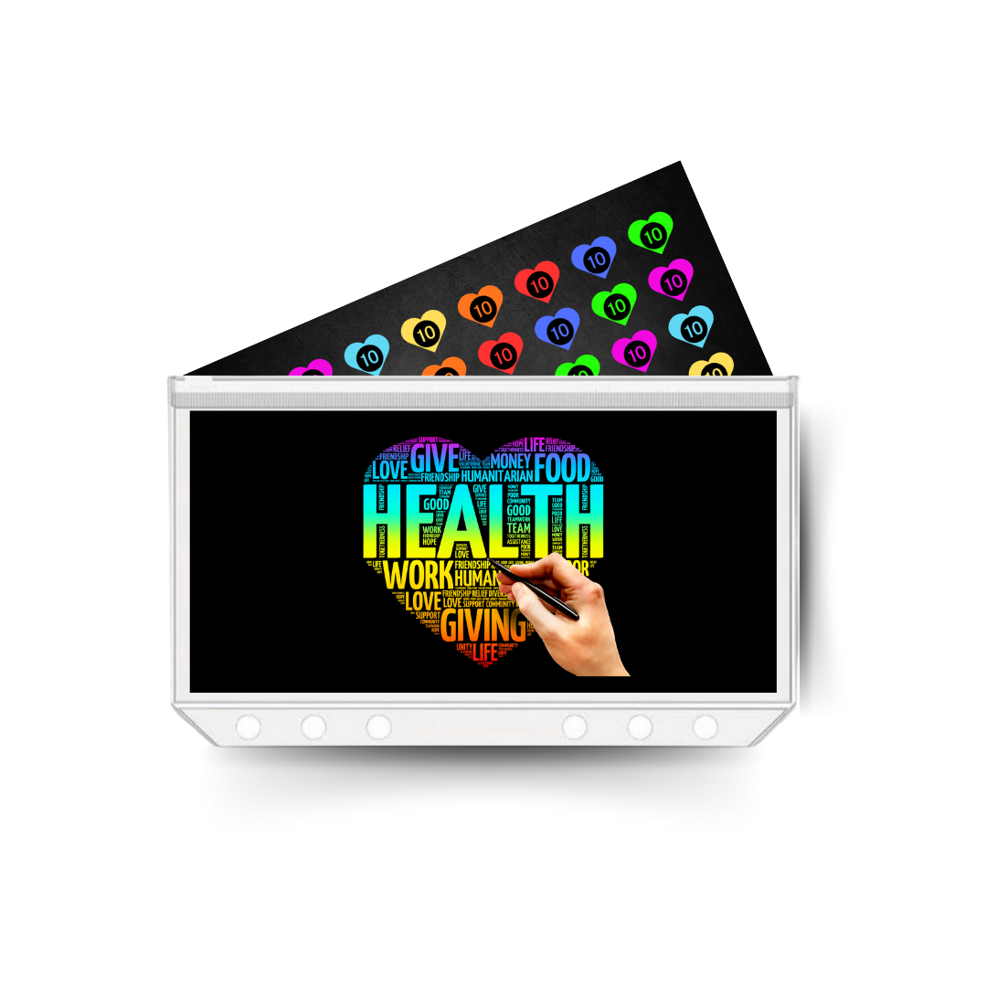 HEALTH insert, tracker & twin pocket wallet A6