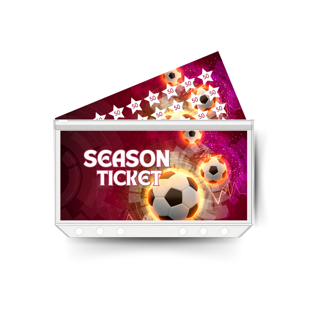 SEASON TICKET insert, tracker & twin pocket wallet A6