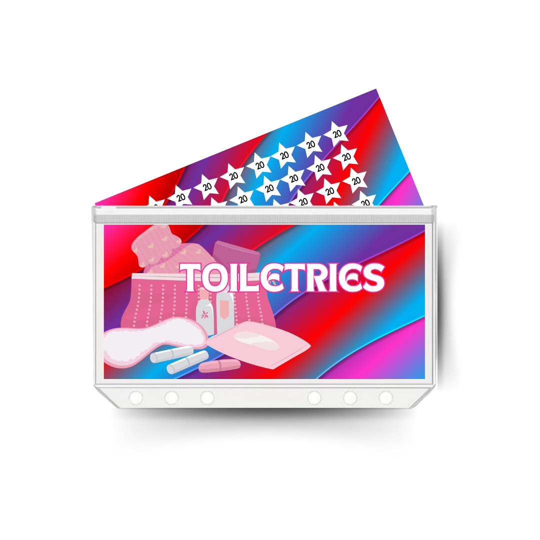 TOILETRIES insert, tracker & twin pocket wallet A6