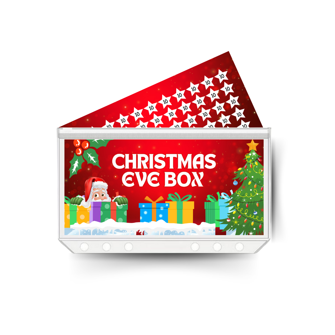 CHRISTMAS EVE BOX insert, tracker & twin pocket wallet A6