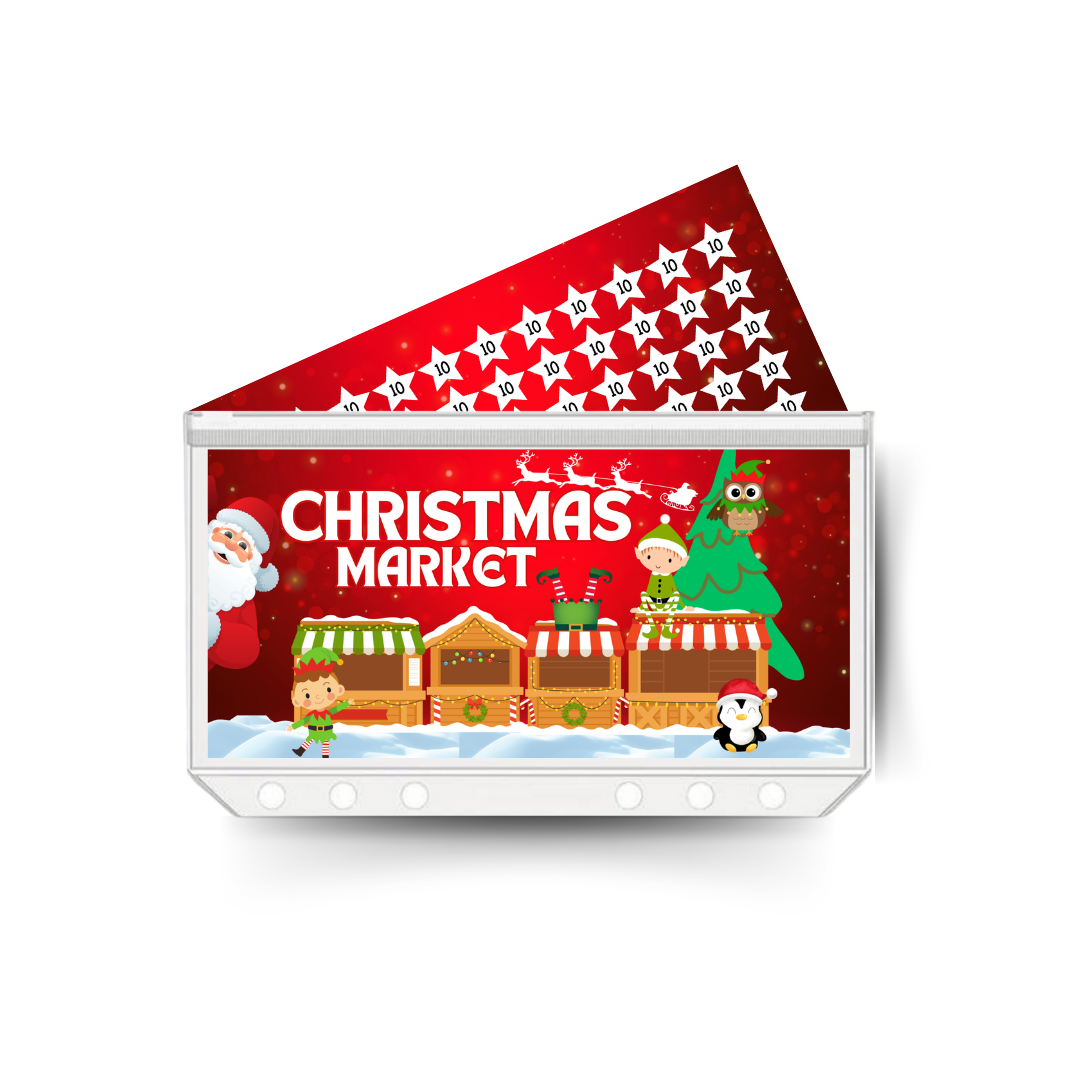 CHRISTMAS MARKET insert, tracker & twin pocket wallet A6