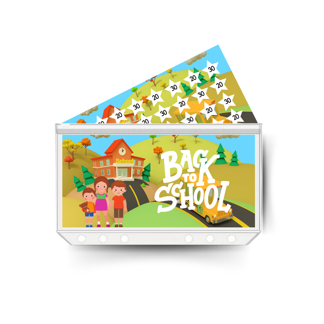 BACK TO SCHOOL insert, tracker & twin pocket wallet A6