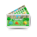 CAMPING insert, tracker & twin pocket wallet A6