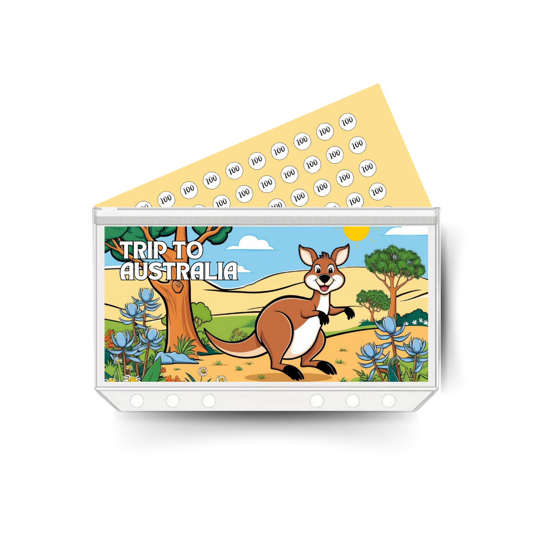 AUSTRALIA savings insert, tracker & twin pocket wallet A6
