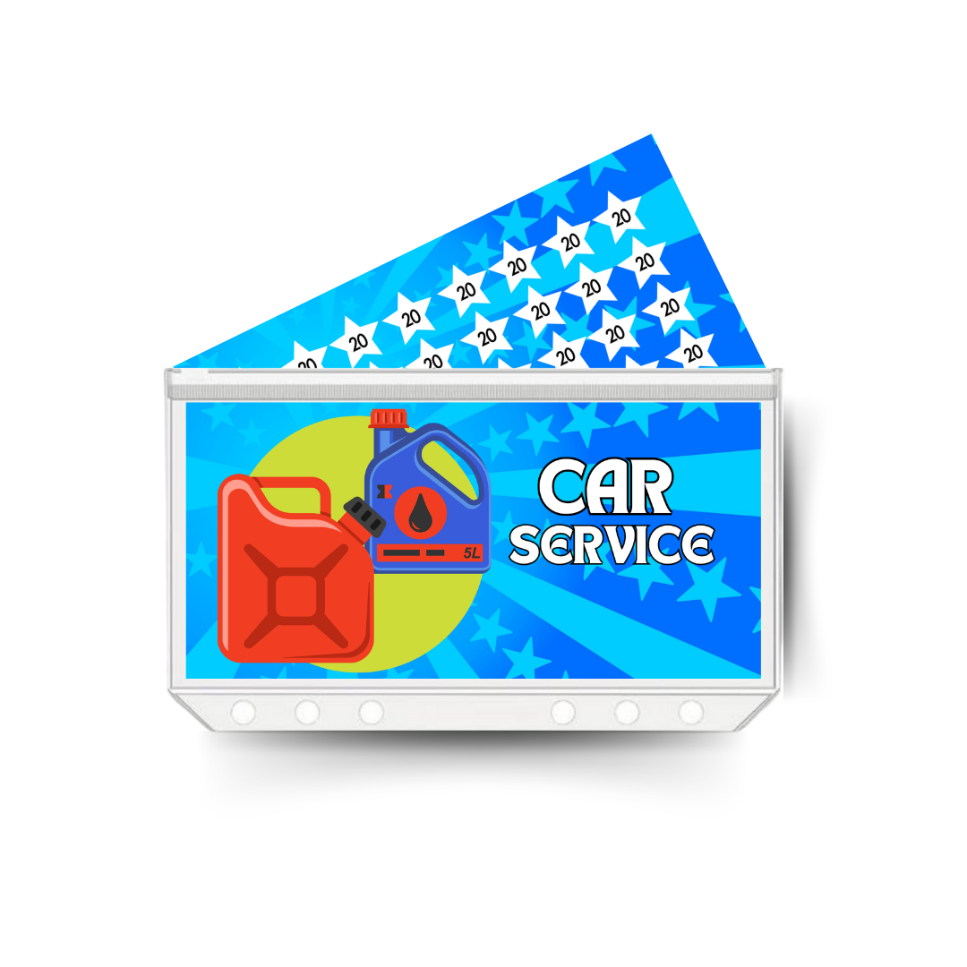 CAR SERVICE insert, tracker & twin pocket wallet A6