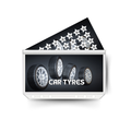 CAR TYRES insert, tracker & twin pocket wallet A6
