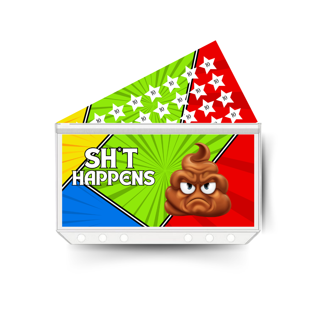 SH*T HAPPENS insert, tracker & twin pocket wallet A6