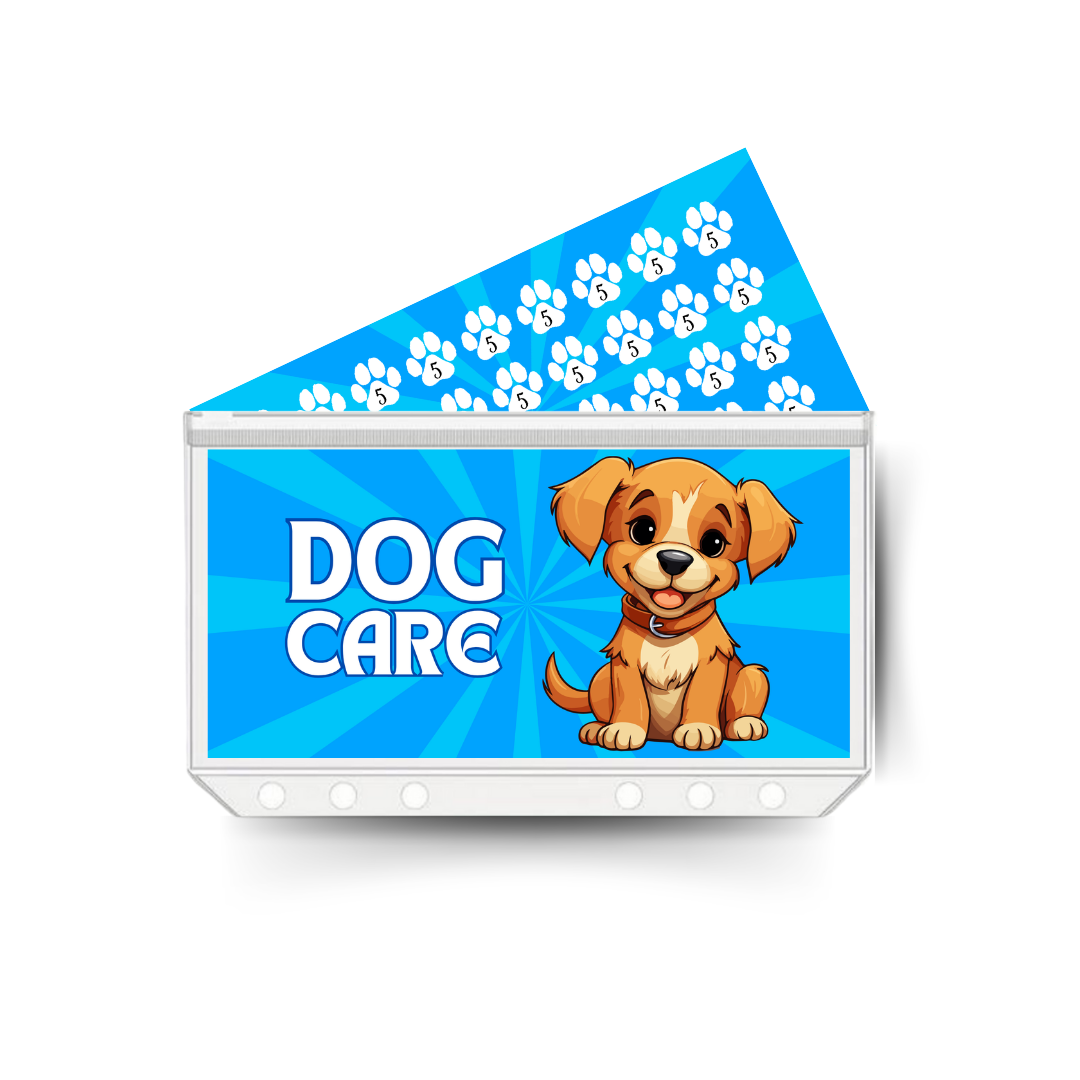 DOG CARE insert, tracker & twin pocket wallet A6