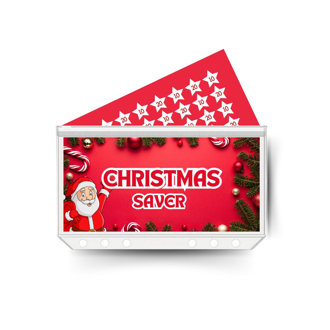 CHRISTMAS SAVER insert, tracker & twin pocket wallet A6