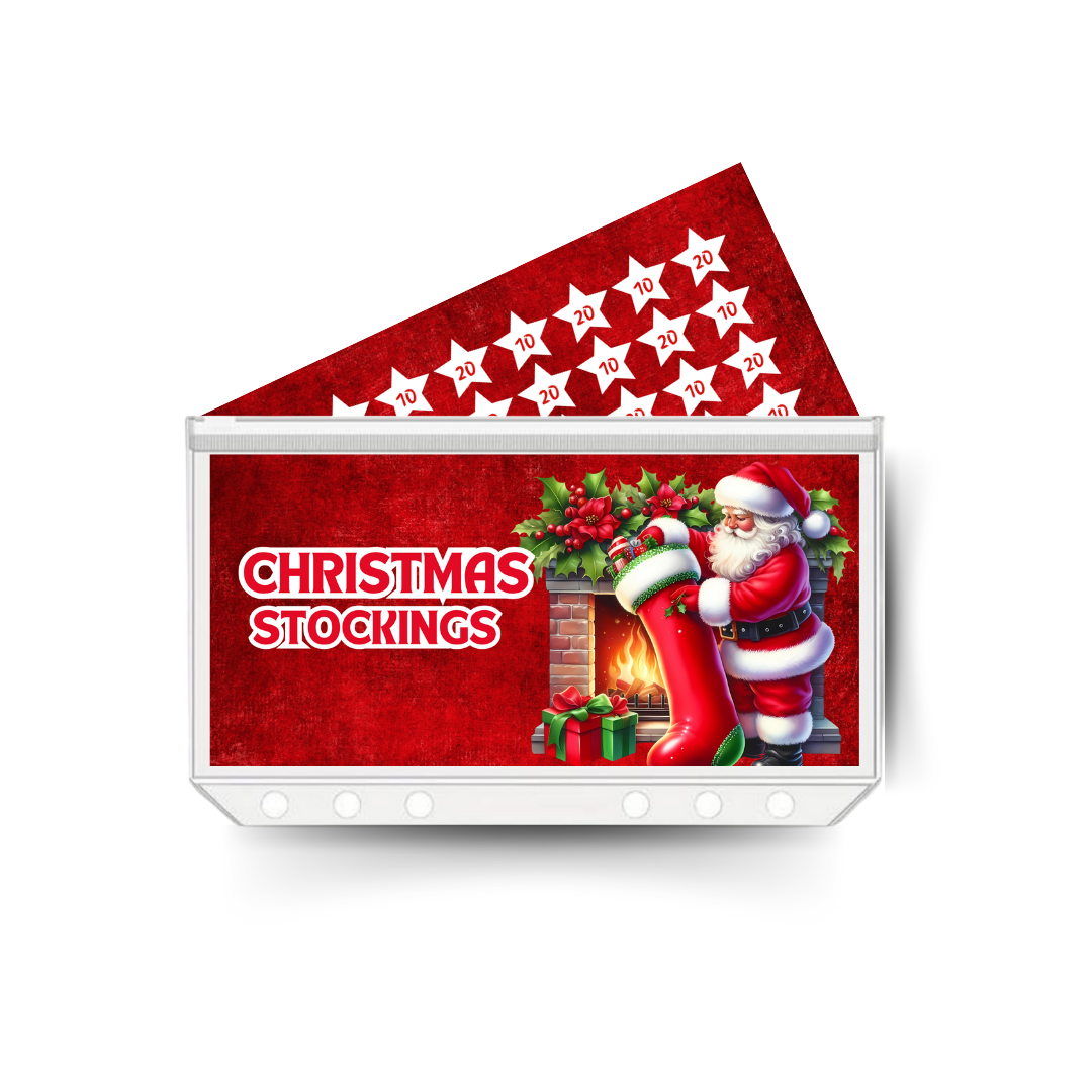 CHRISTMAS STOCKINGS insert, tracker & twin pocket wallet A6