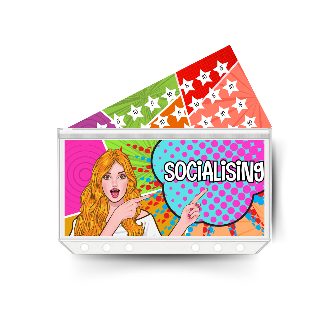 SOCIALISING insert, tracker & twin pocket wallet A6