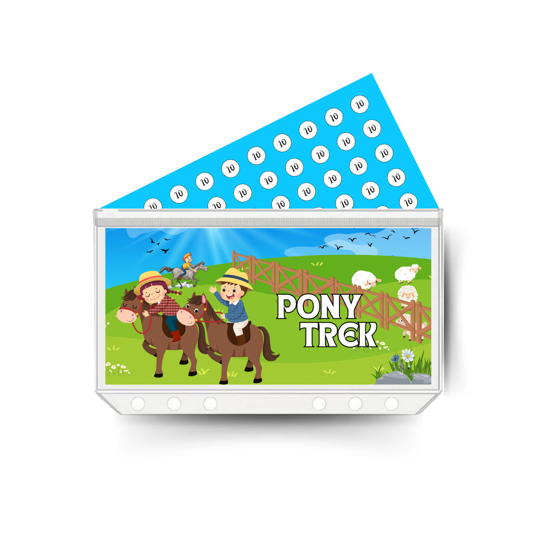 PONY TREK insert, tracker & twin pocket wallet A6
