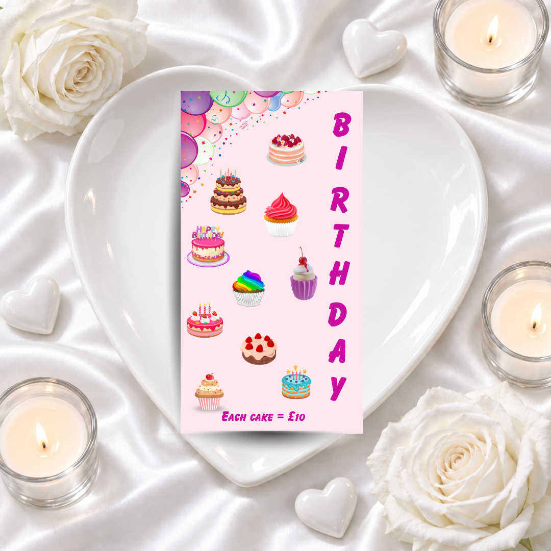 BIRTHDAY A6 savings challenge