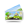 DRIVING LESSONS insert, tracker & twin pocket wallet A6