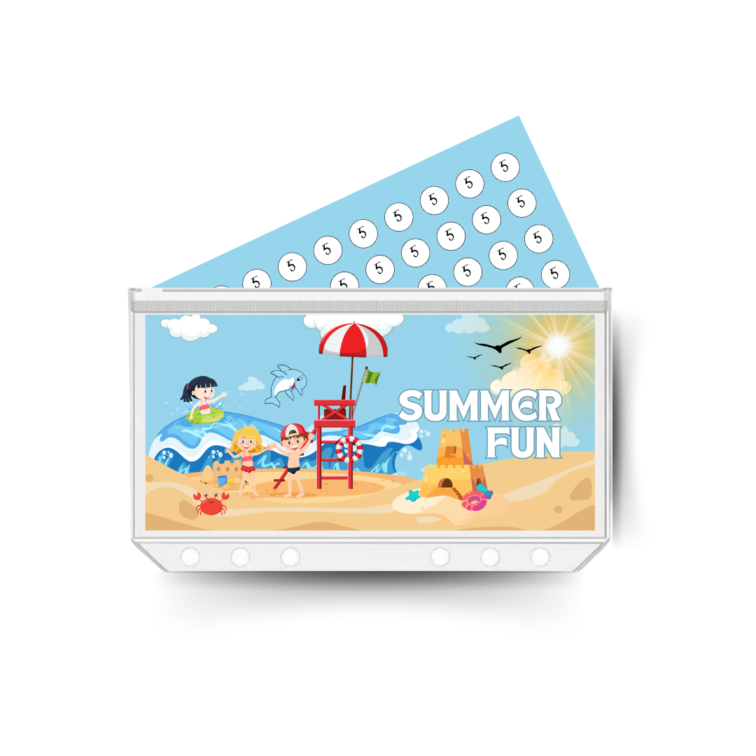 SUMMER FUN insert, tracker & twin pocket wallet A6