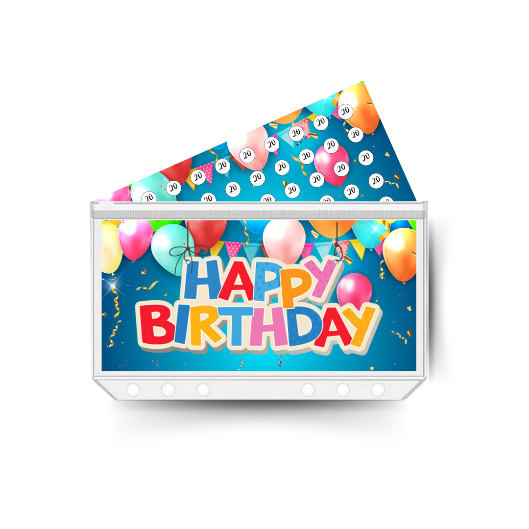 BIRTHDAY insert, tracker & twin pocket wallet A6