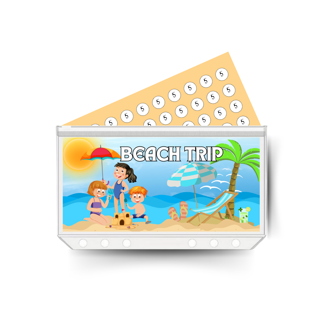 BEACH TRIP insert, tracker & twin pocket wallet A6
