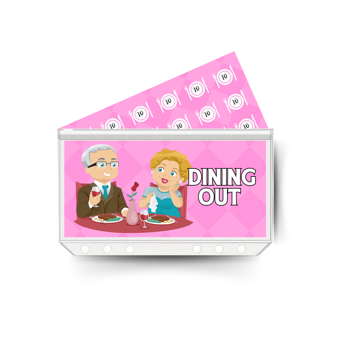 DINING OUT insert, tracker & twin pocket wallet A6