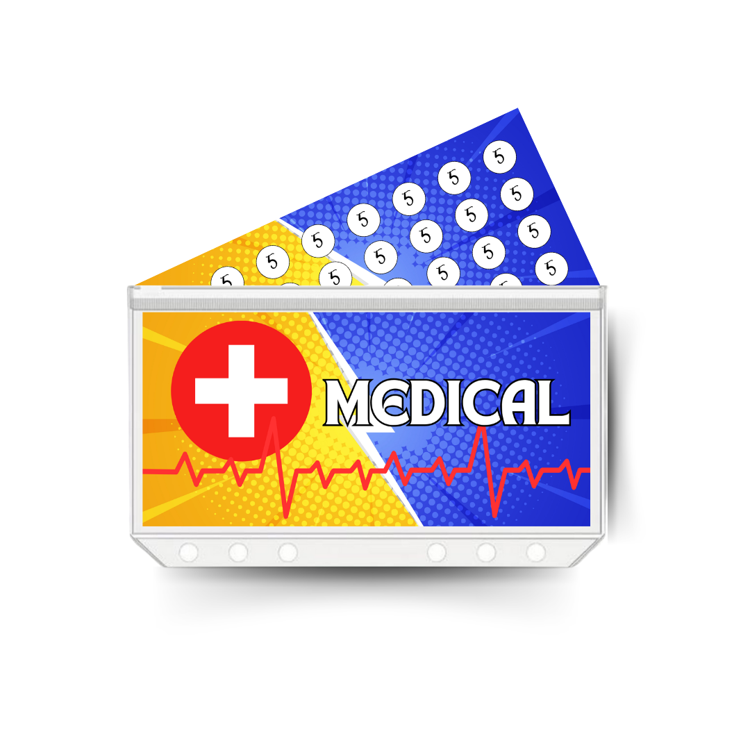 MEDICAL insert, tracker & twin pocket wallet A6