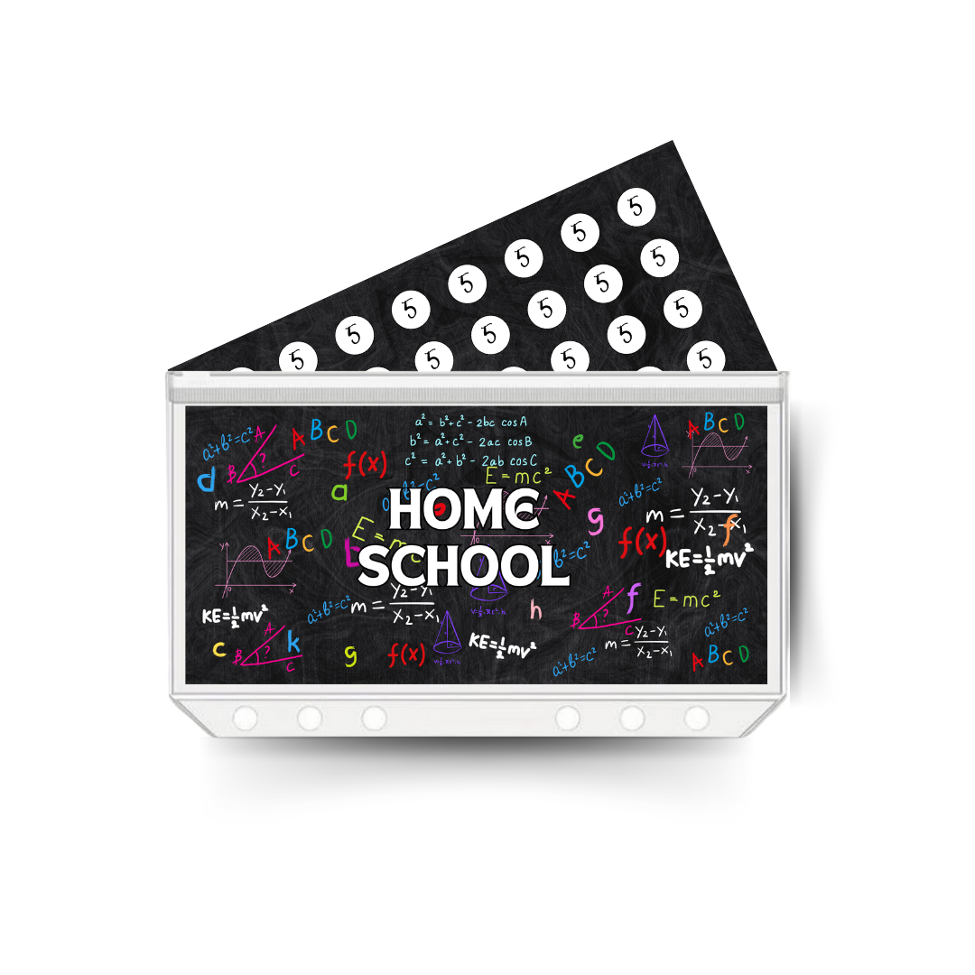 HOME SCHOOL insert, tracker & twin pocket wallet A6