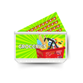 GROCERIES insert, tracker & twin pocket wallet A6