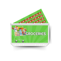 GROCERIES insert, tracker & twin pocket wallet A6