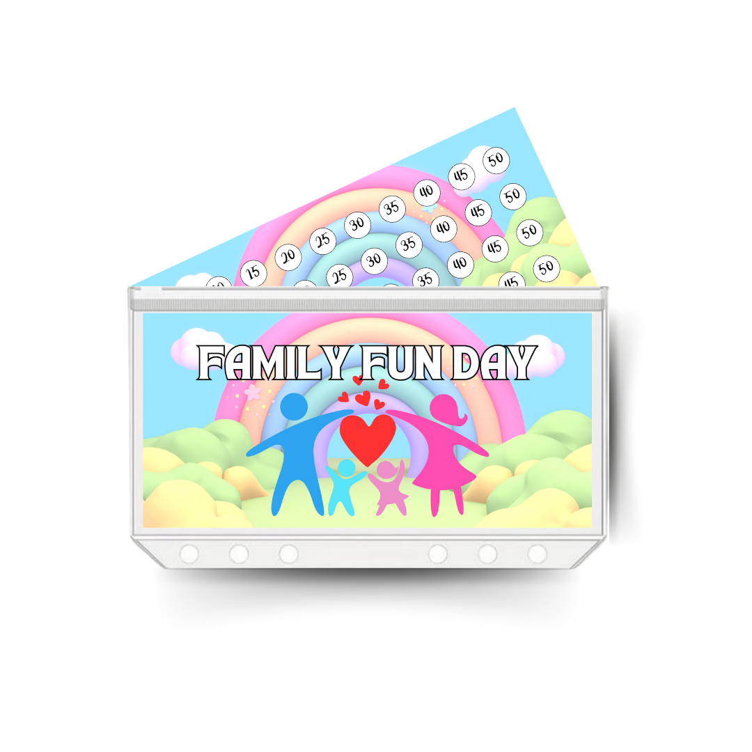 FAMILY FUN DAY insert, tracker & twin pocket wallet A6
