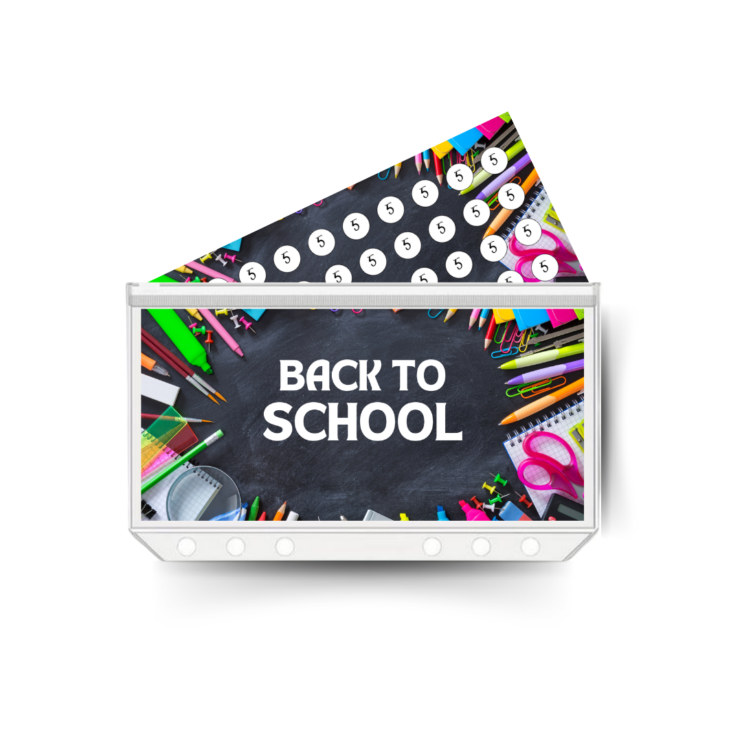 BACK TO SCHOOL insert, tracker & twin pocket wallet A6