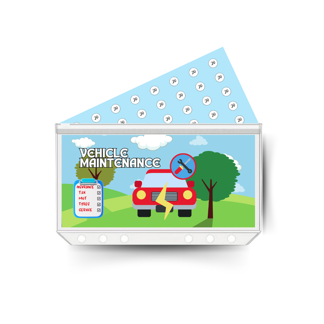 VEHICLE MAINTENANCE insert, tracker & twin pocket wallet A6