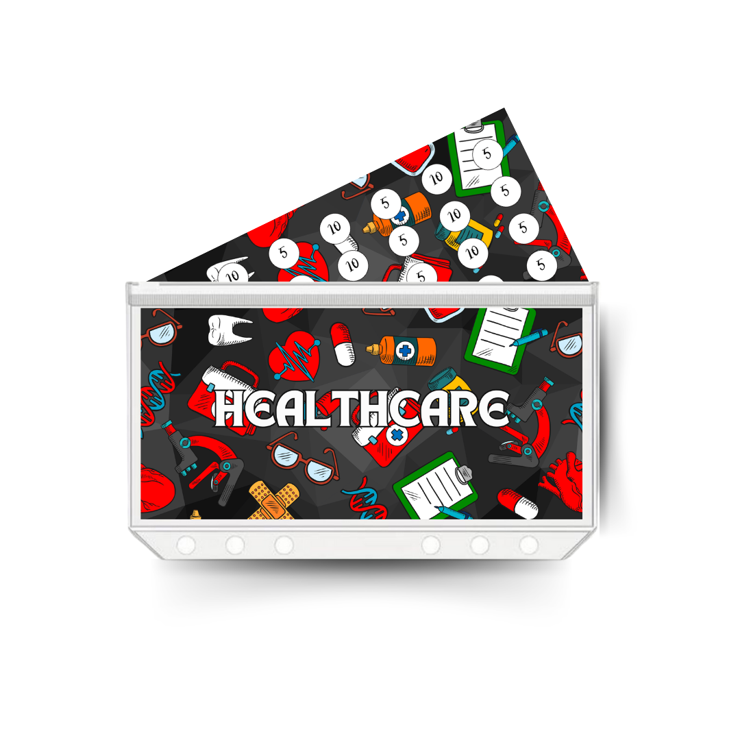 HEALTHCARE insert, tracker & twin pocket wallet A6