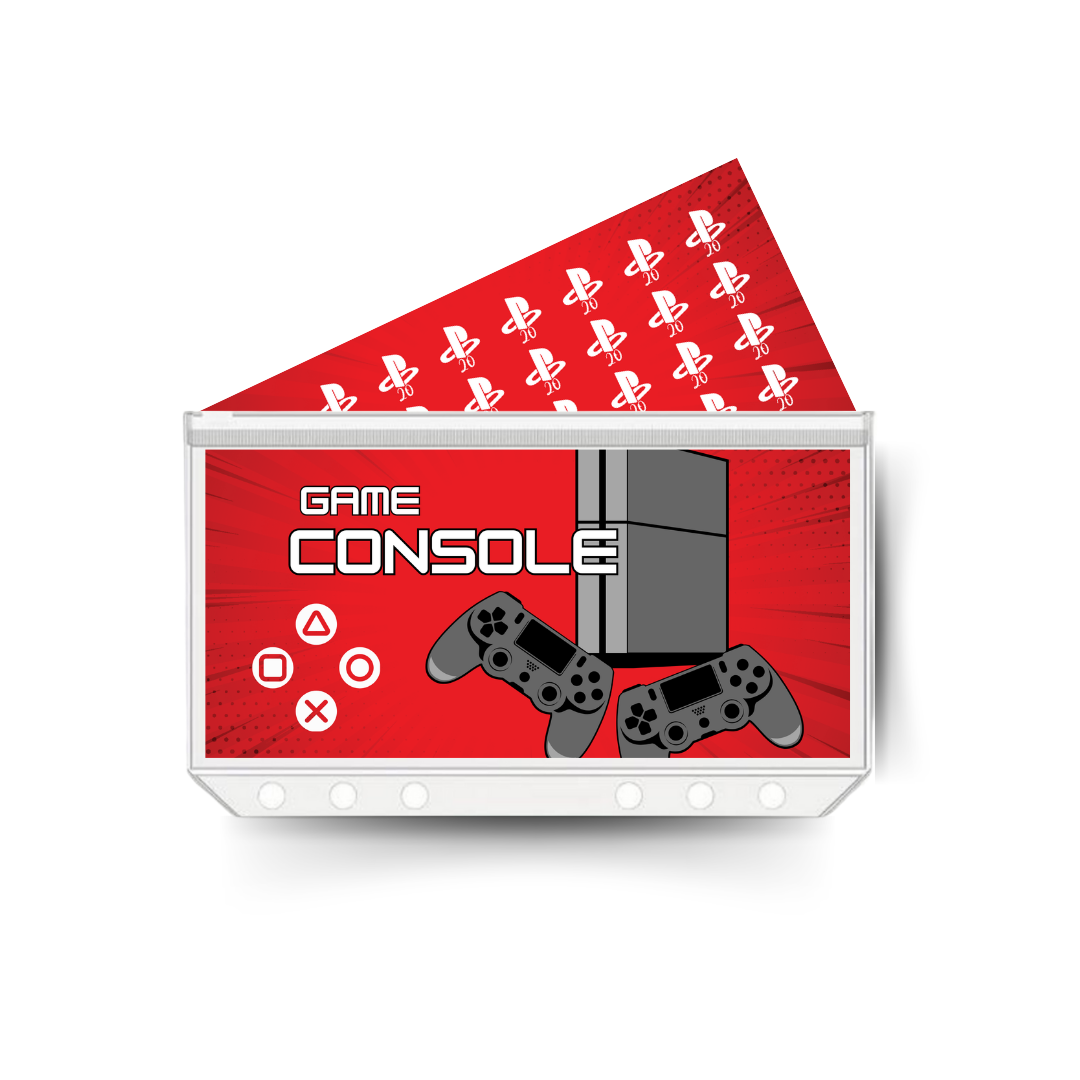 GAMING CONSOLE insert, tracker & twin pocket wallet A6