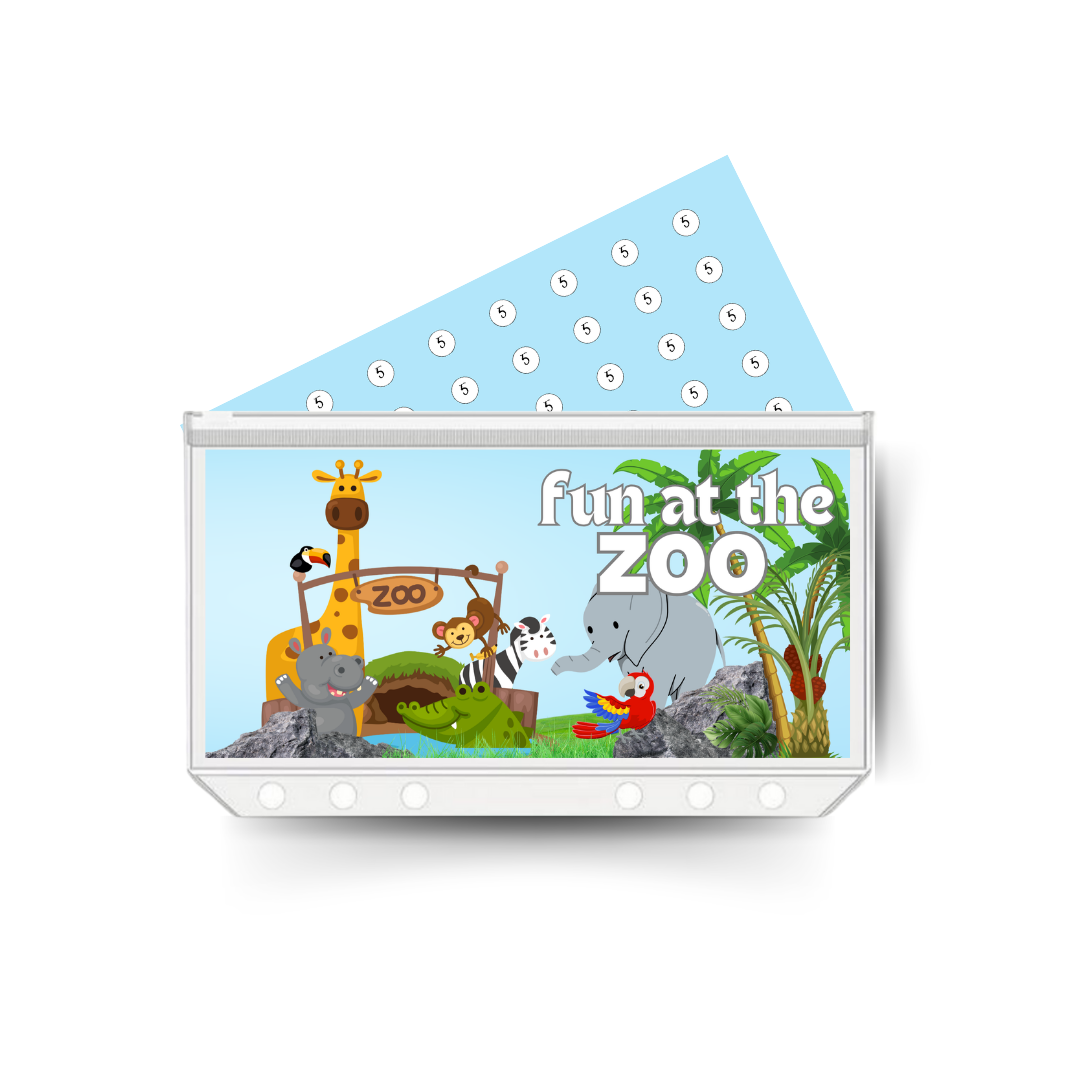 FUN AT THE ZOO insert, tracker & twin pocket wallet A6