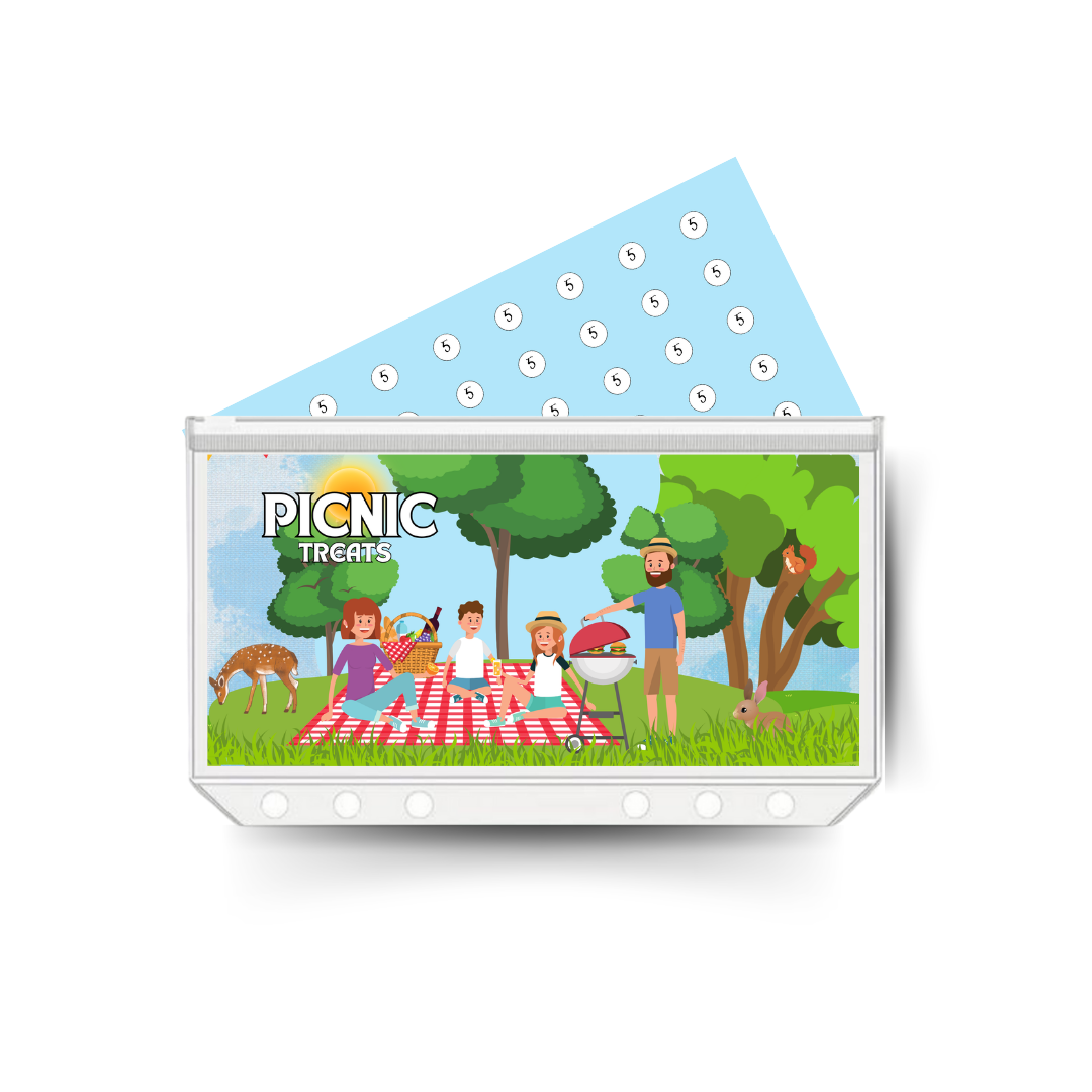 PICNIC TREATS insert, tracker & twin pocket wallet A6